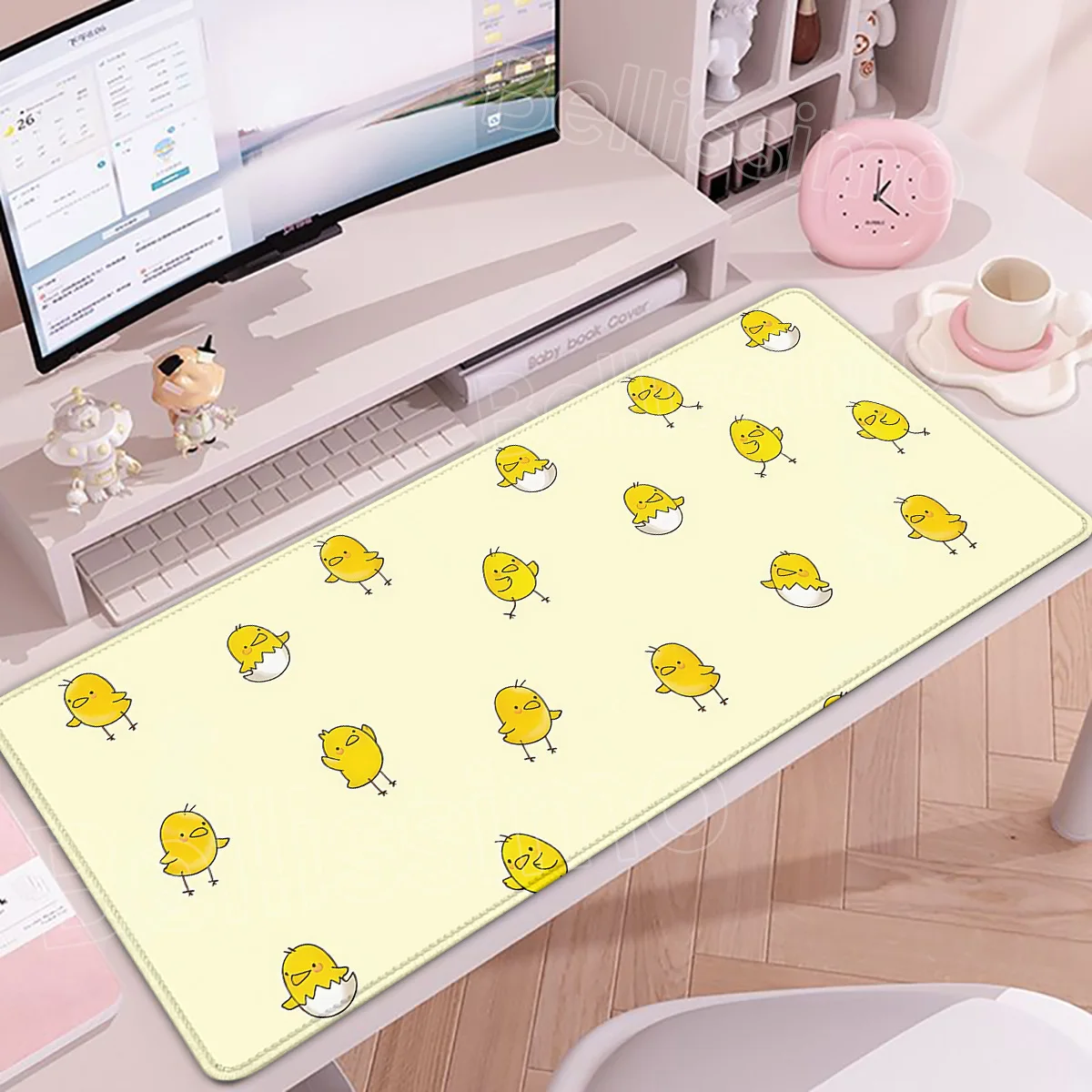 Cute Yellow Duck Desk Mad HD Large Rubber Mousepads Gaming Accessories Mouse Pad Non-Slip Home Office Desk Mat Computer Deskpad