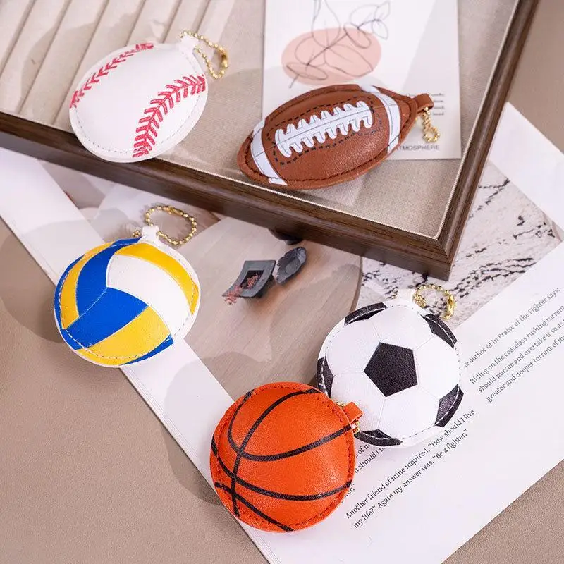Baseball Fußball Basketball Baseball PU-Leder Schlüsselanhänger Damen-Taschenanhänger Trendiges Accessoire – Detail 4