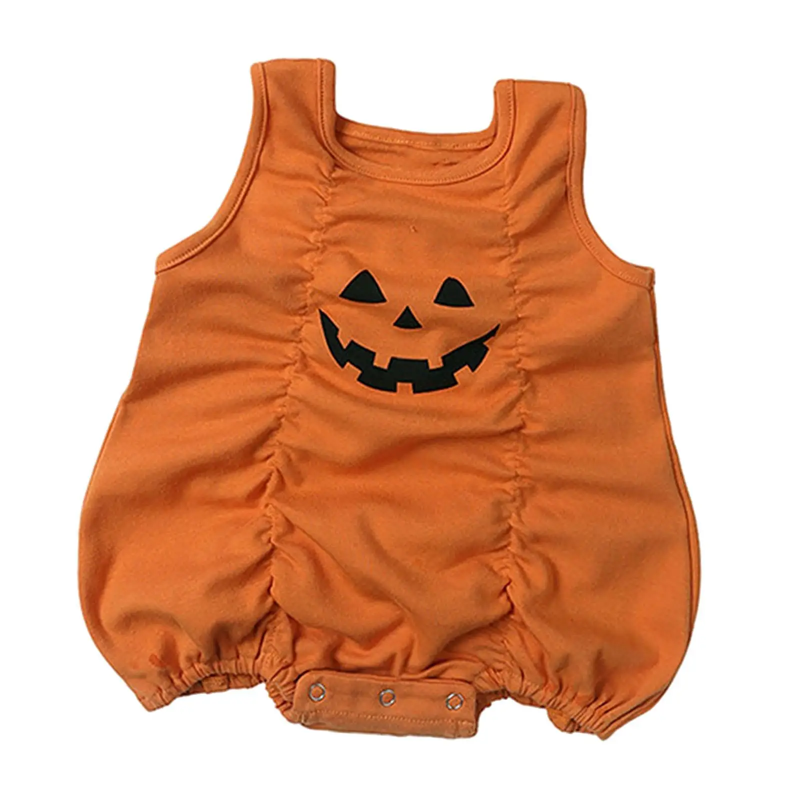 

Korean Baby Clothes Halloween Bodysuit Autumn Pumpkin Romper Cotton Sleeveless Outfit for Toddler Infant Photos