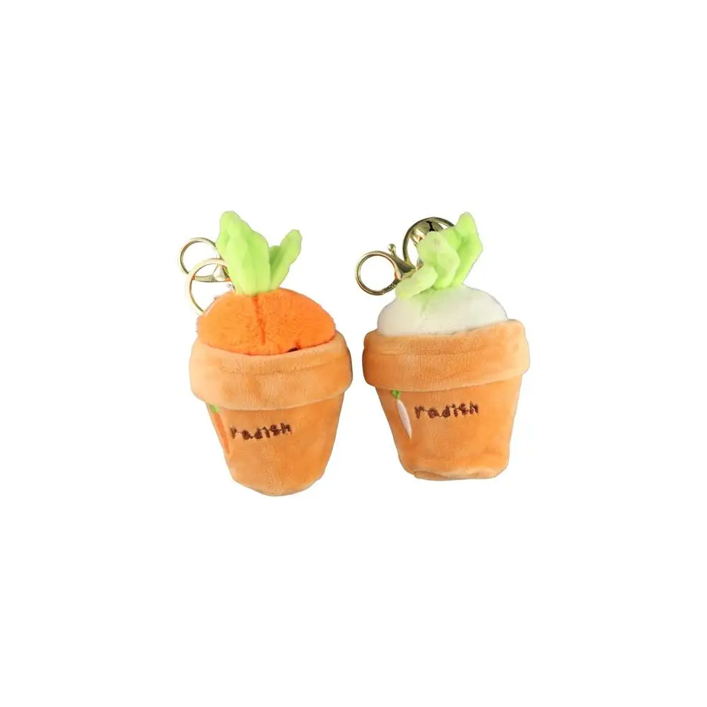 Car Accessory Potting Plush Toy Girl Gift Pulling Out Carrot Key Chain Bag Pendant Korean Style Key Chain Car Key Ring