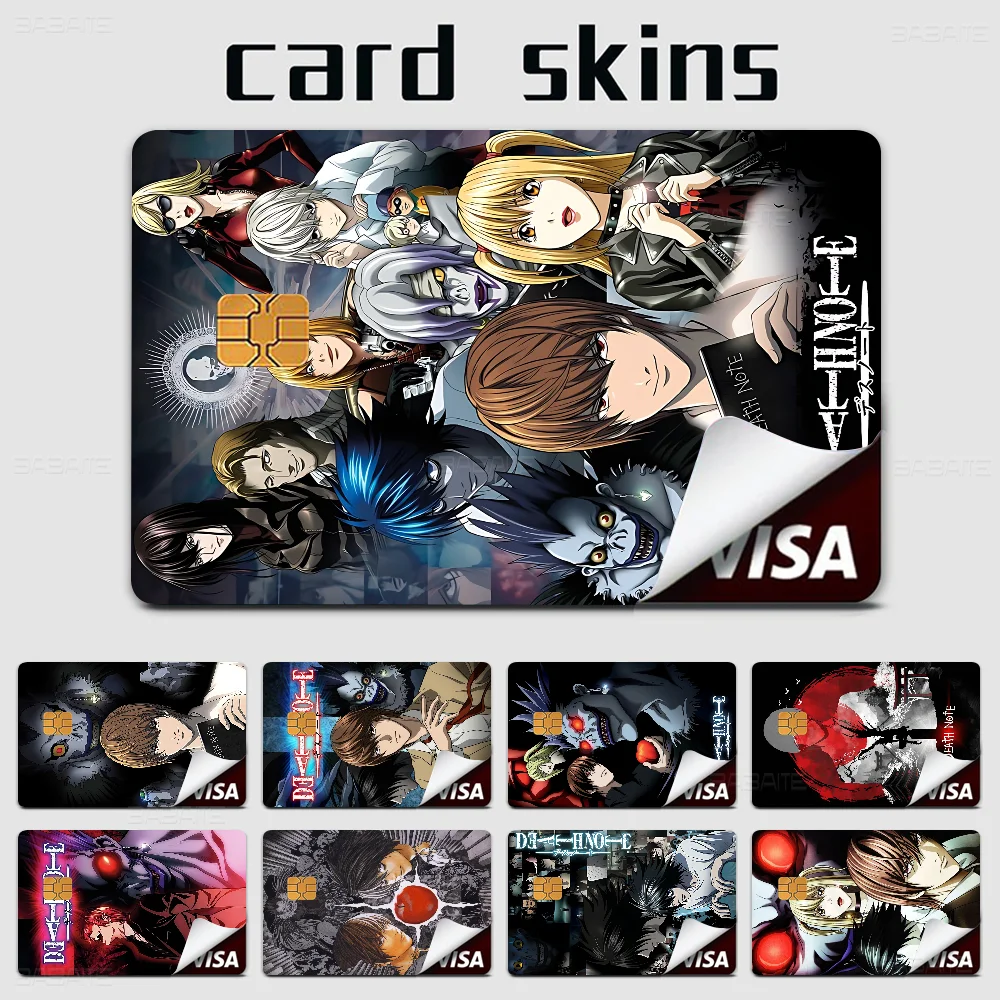 Anime Death Note Anmie Sticker Film Skin Cover For Credit Card Debit Bank Card Front