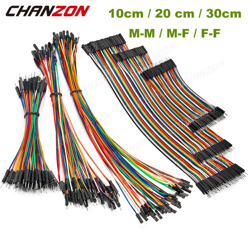 Produktbild von 120-teiliges Jumper-Wire-Kit Von Canzoon – Male-Male, Female-Female, Male-Female, 40 Cm Lang, Aus Silikonkautschuk Mit Verzinnten Kupferdrähten, Ideal Für Steckbretter Und Schaltungstests