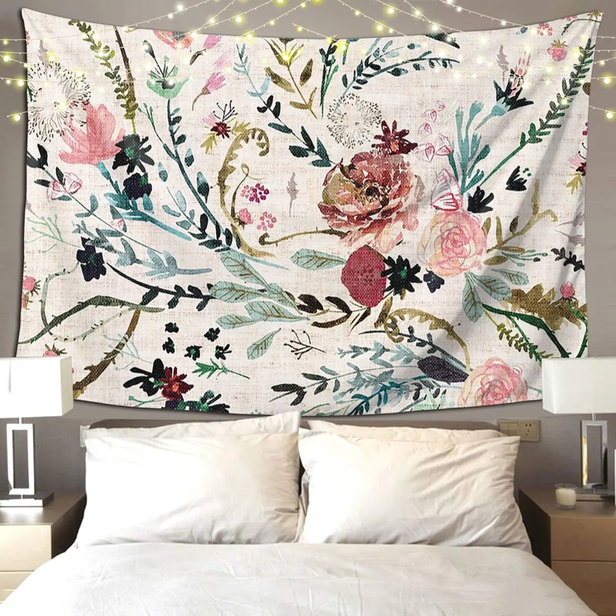

Fable Floral Tapestry Funny Wall Hanging Aesthetic Home Decor Tapestries for Living Room Bedroom Dorm Room