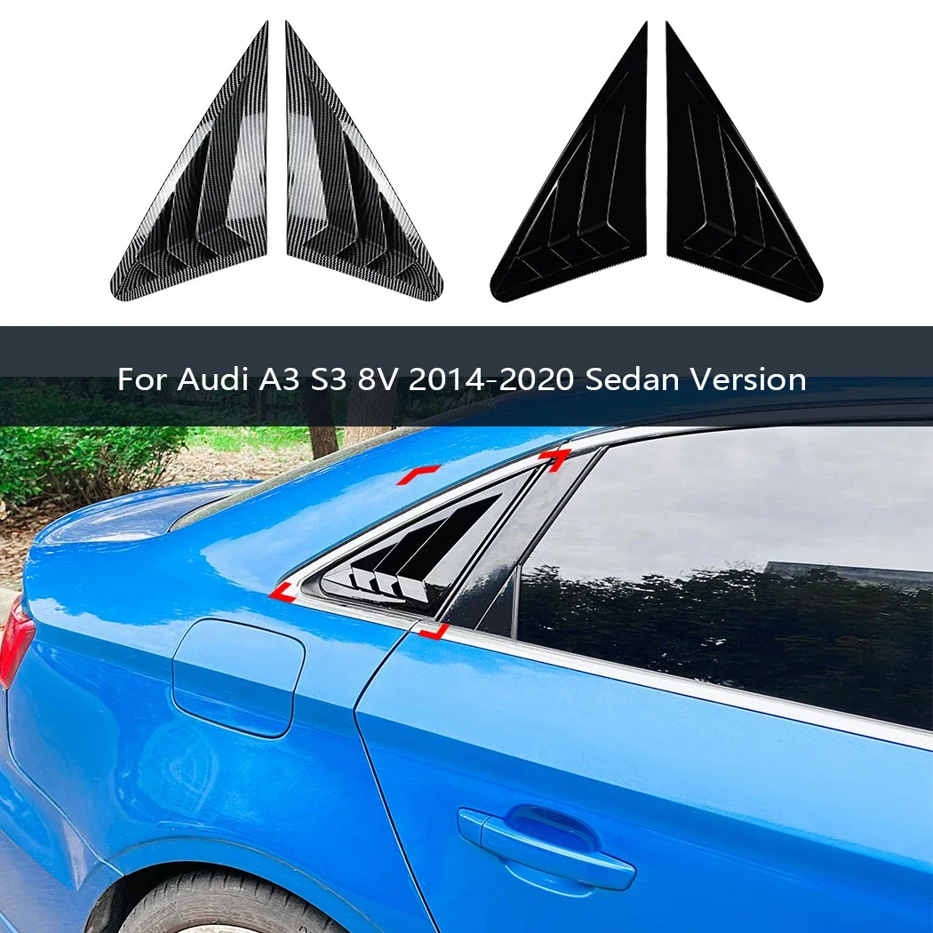 

Suitable for Audi A3 S3 8V 2014-2020 car sedan version car carbon fiber pattern window blinds car sticker exterior accessories