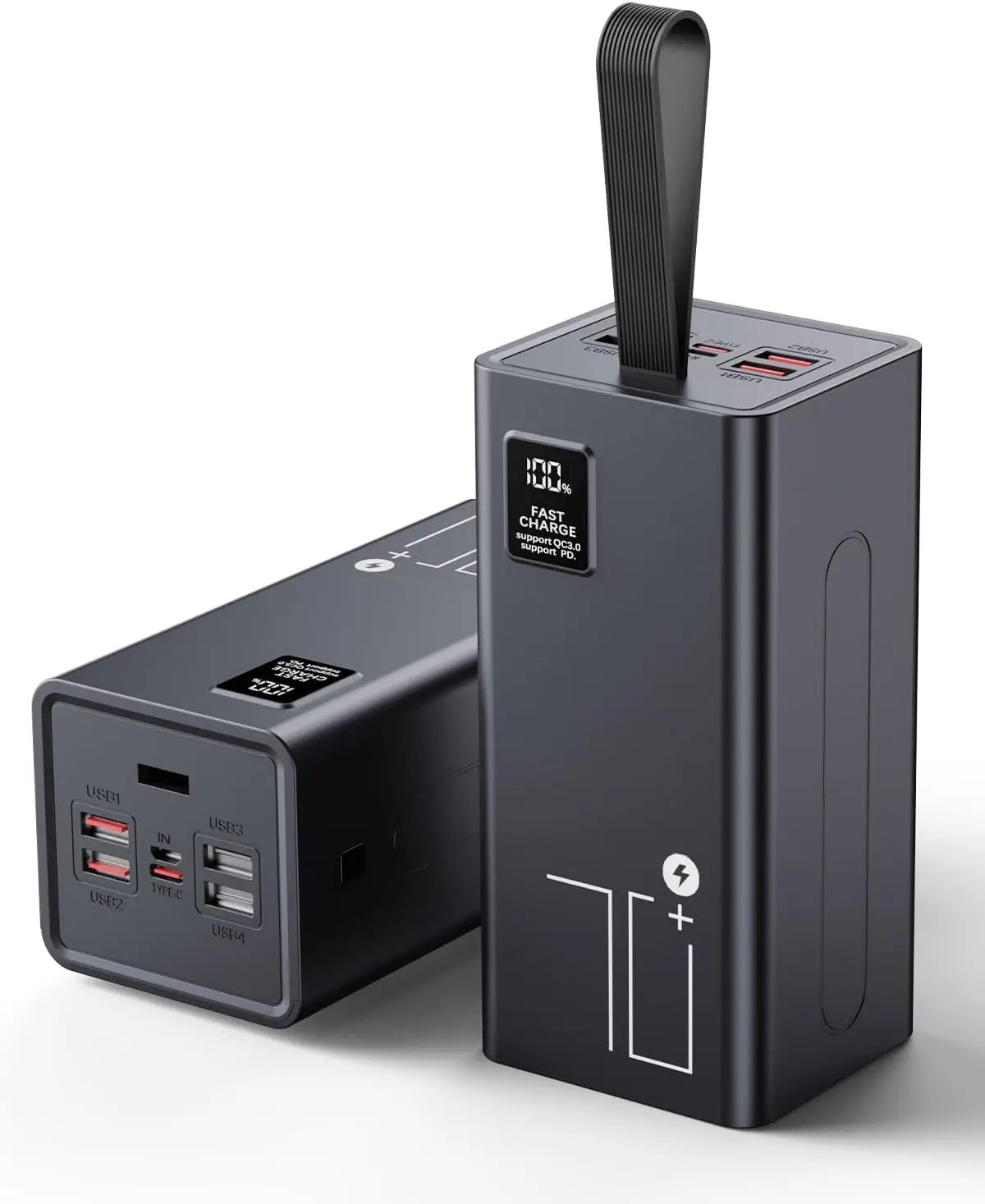 

Портативное зарядное устройство 70000 мАч с быстрой зарядкой, Power Bank с USB-C PD QC 3.0, LED-дисплеем для iPhone, планшетов, кемпинга и путешествий