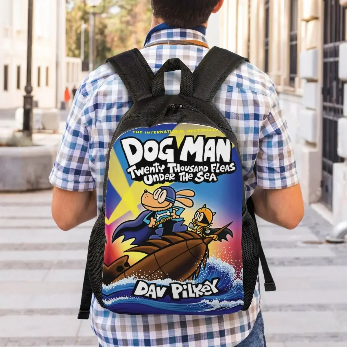 Custom Funny Manga Dogmans Cartoon Backpacks Women Men Basic Bookbag for College School Bags