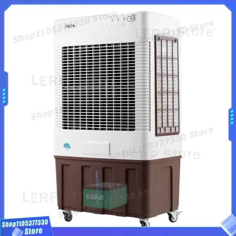 Portable Evaporative Air Cooler Fan with 40L Tank Rechargeable Solar Mobile Cooling Unit for Outdoor Garage Commercial Room