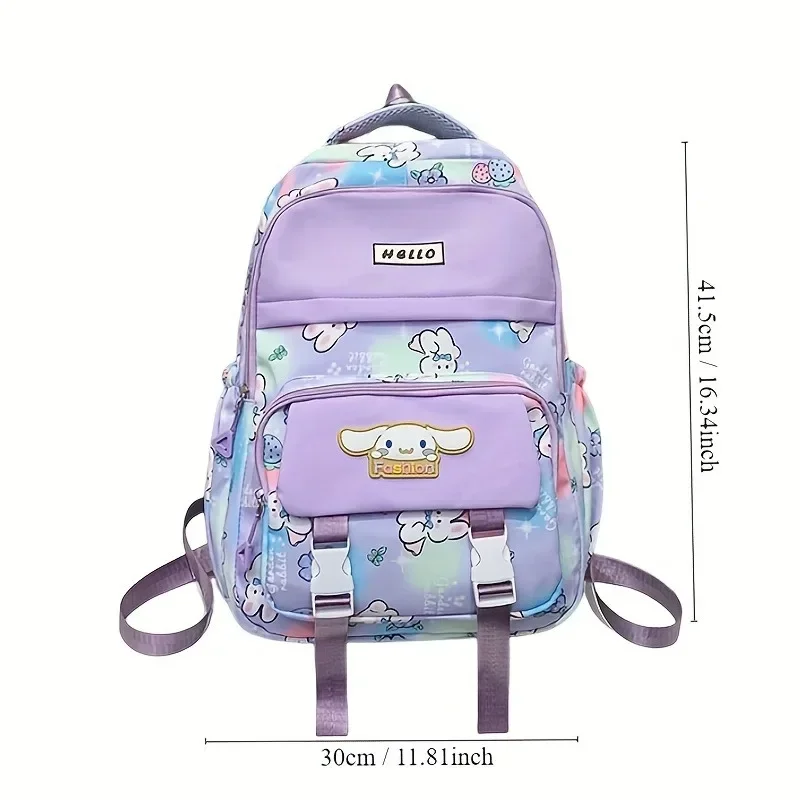 Sanrio Series Cinnamoroll Backpack Cartoon Anime Large Capacity Backpack Students Teenagers Fashion Cute Kawaii Backpack Girl