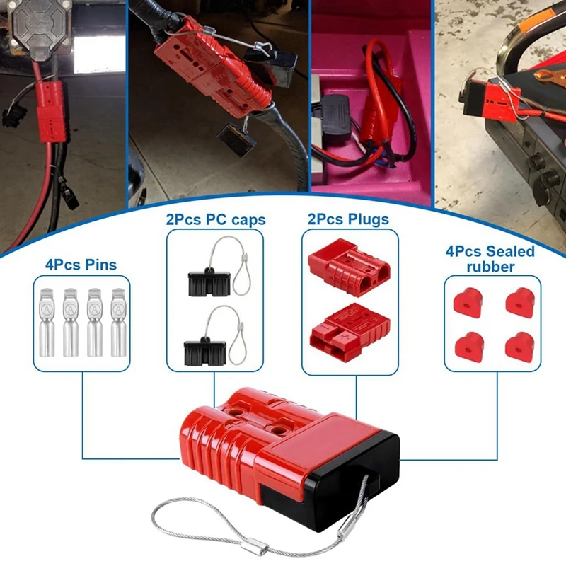 2Pack 175Amp Battery Quick Connect Plugs And Connectors1/0-4 Gauge Battery Quick Disconnect For Winch, Trailer