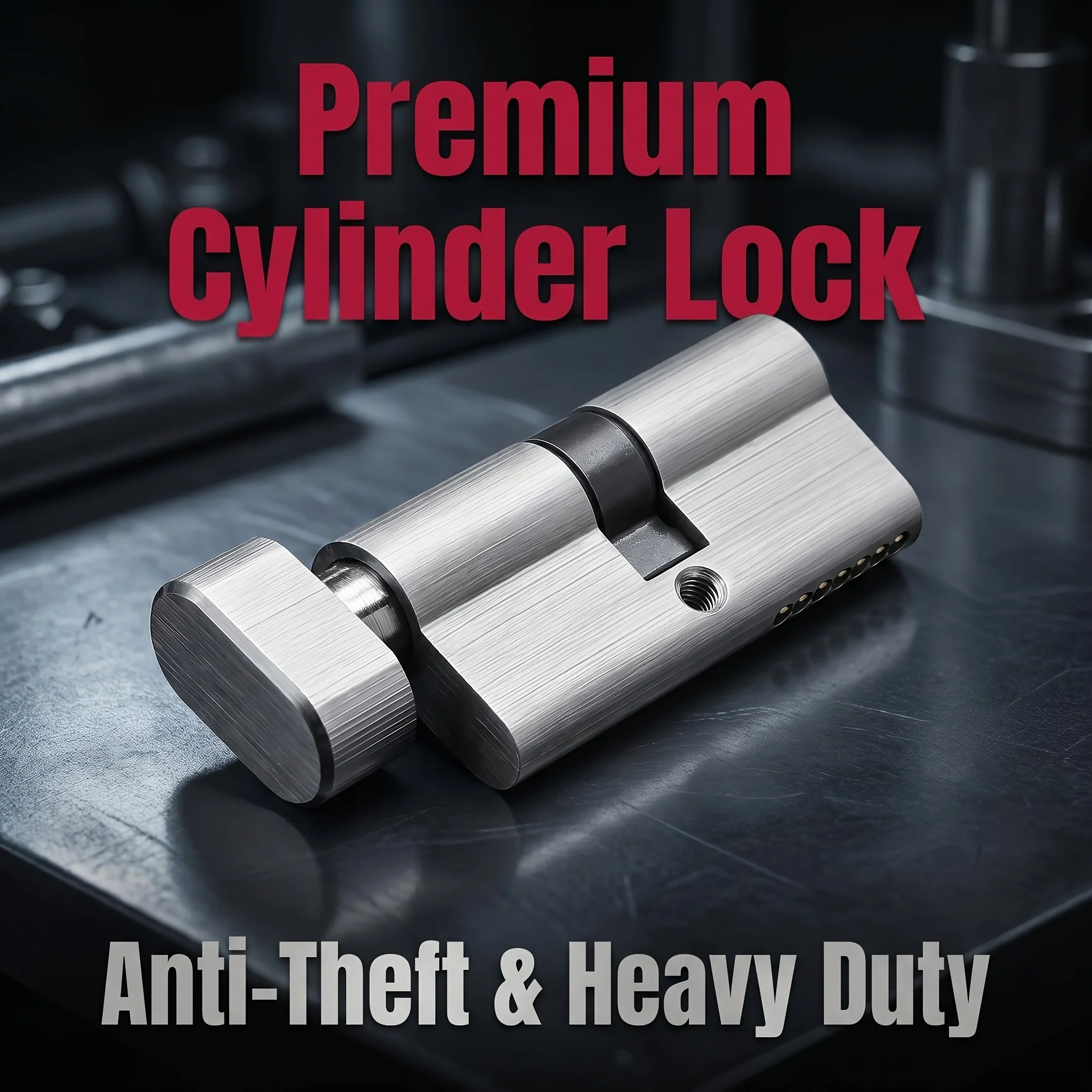 An Exquisite European Standard Size Lock Cylinder, 70Mm/32.5Mm with 3 Keys, Safe and Durable Metal Aluminum Shell with Copper Core, Lock Cylinder Surface Plated with Nickel to Effectively Protect the Cylinder, Brushed Finish Highlights the Metallic Shine, Easy to Install, Door Lock Replacement Part, a Must-Have for Renovations. view 5
