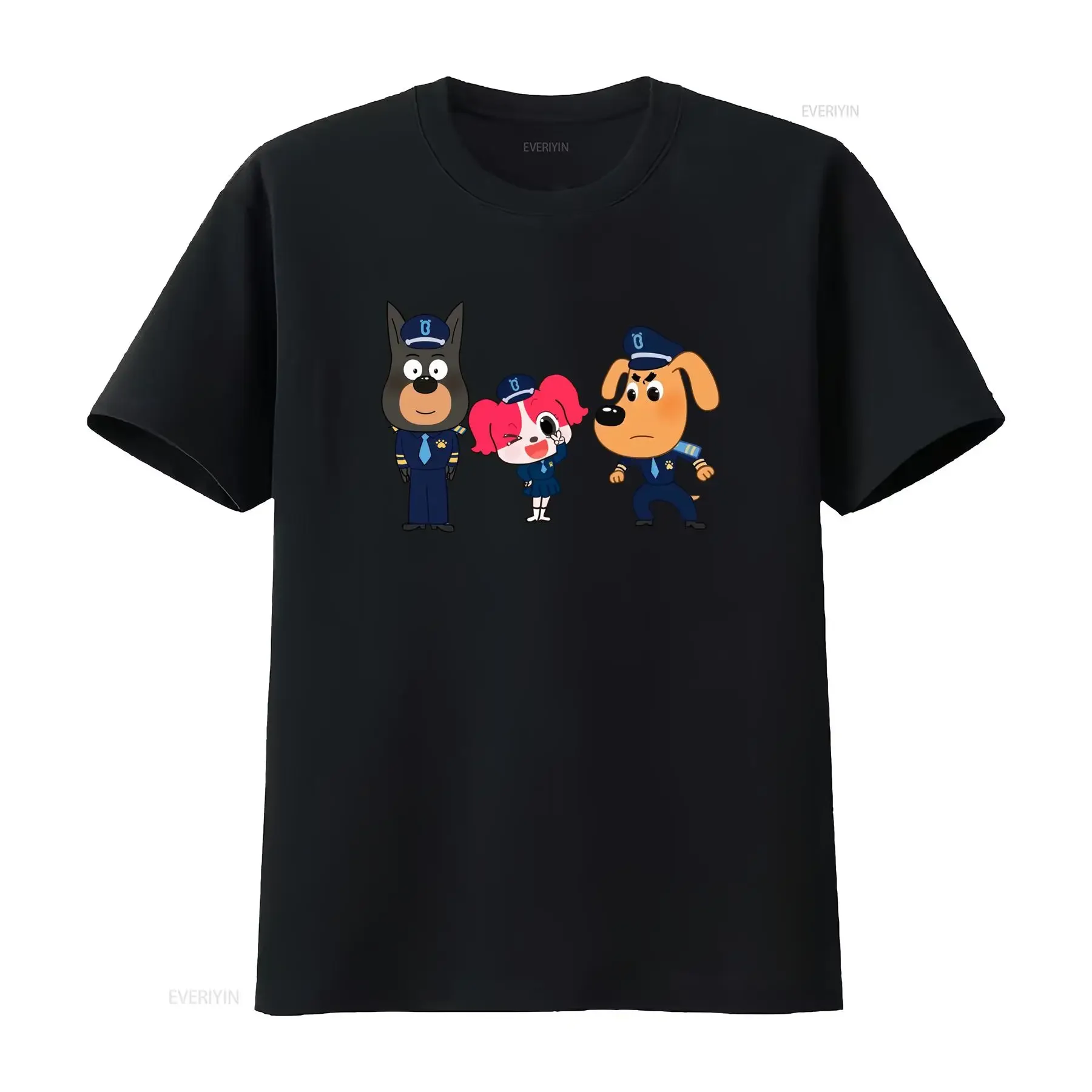 Sheriff Labrador Costume Cartoon Dog T Shirt for Kids Cute and Colorful Design Perfect Daily Wear or Themed Parties vintage