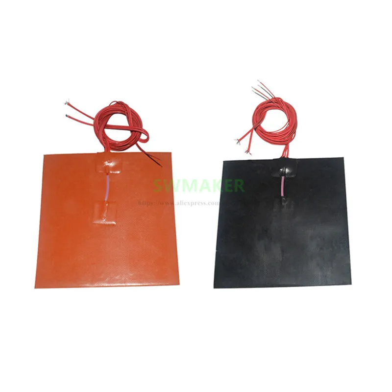 200*250mm 3D Printer Silicone Rubber Heater 200x250mm 250W 300W 400W 500W Electric Heating Pad / Heat Bed Customized