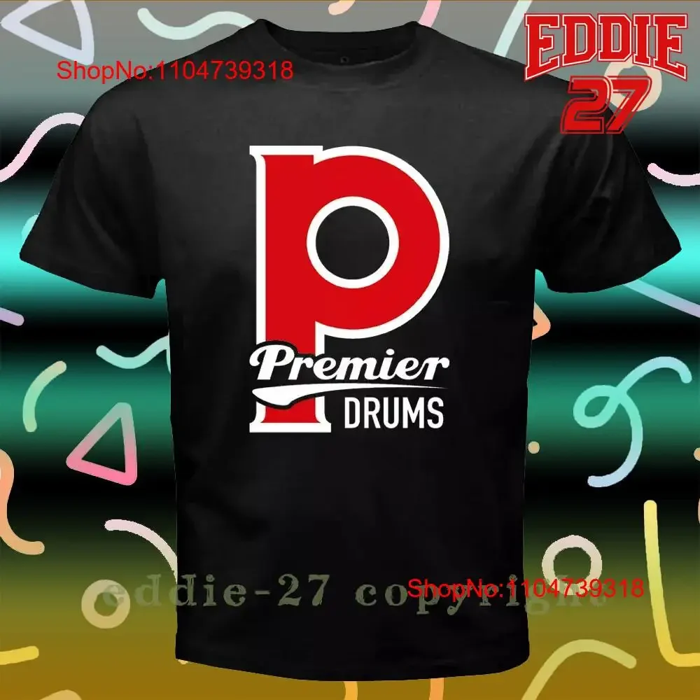 تي شيرت جديد Premier Drums Logo للرجال أمريكي عتيق مغسول أنيق ملابس الشارع مريحة أوم موضة جرافيك غير رسمية #1