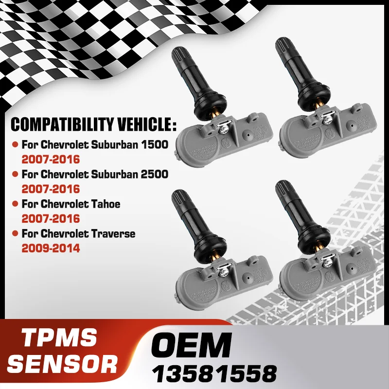 

For Chevrolet Suburban 1500 Chevrolet Suburban 2500 Chevrolet Tahoe Chevrolet Traverse Car Tire Pressure Sensor TPMS 13581558