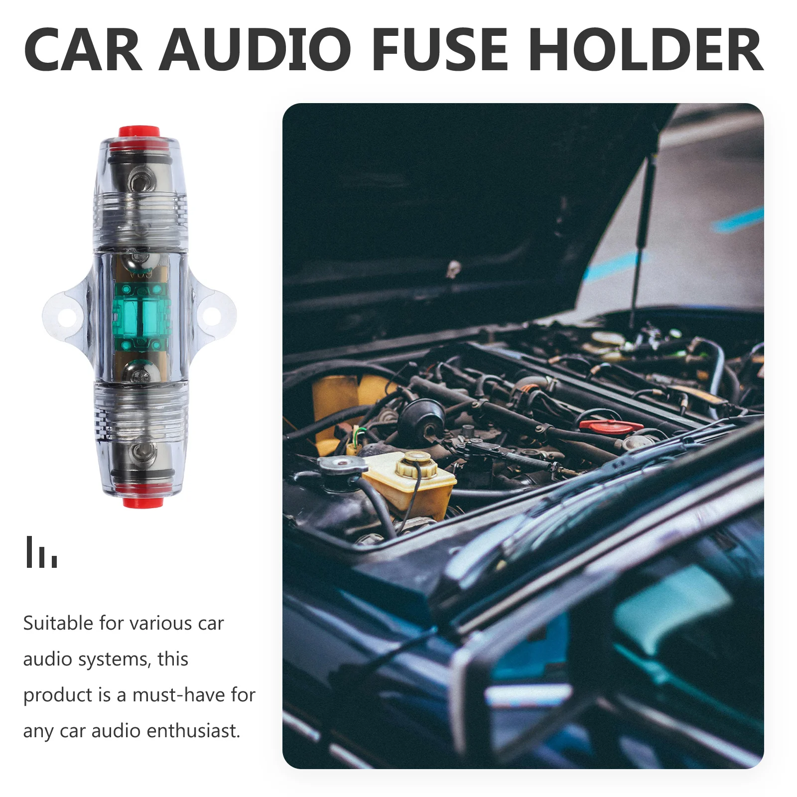 

Reliable Car Audio Fuse Holder Replacement Plastic Circuit Protection Inline Breaker For Vehicle Audio Systems Durable Power