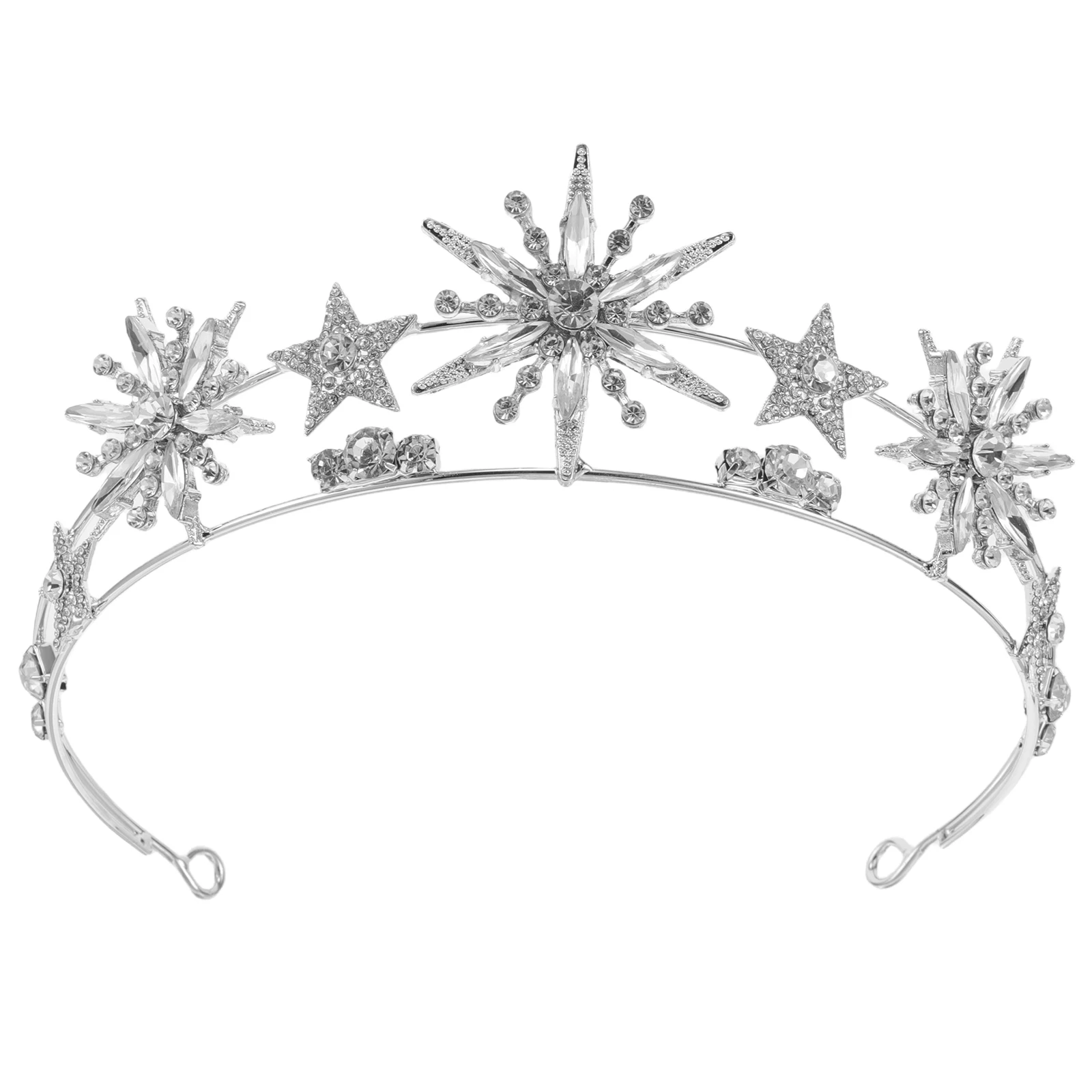 

Star Crown Headband with Stars Hair for Flower Bouquet Headbands Women Rhinestone Bride Dress up Bridal Tiaras