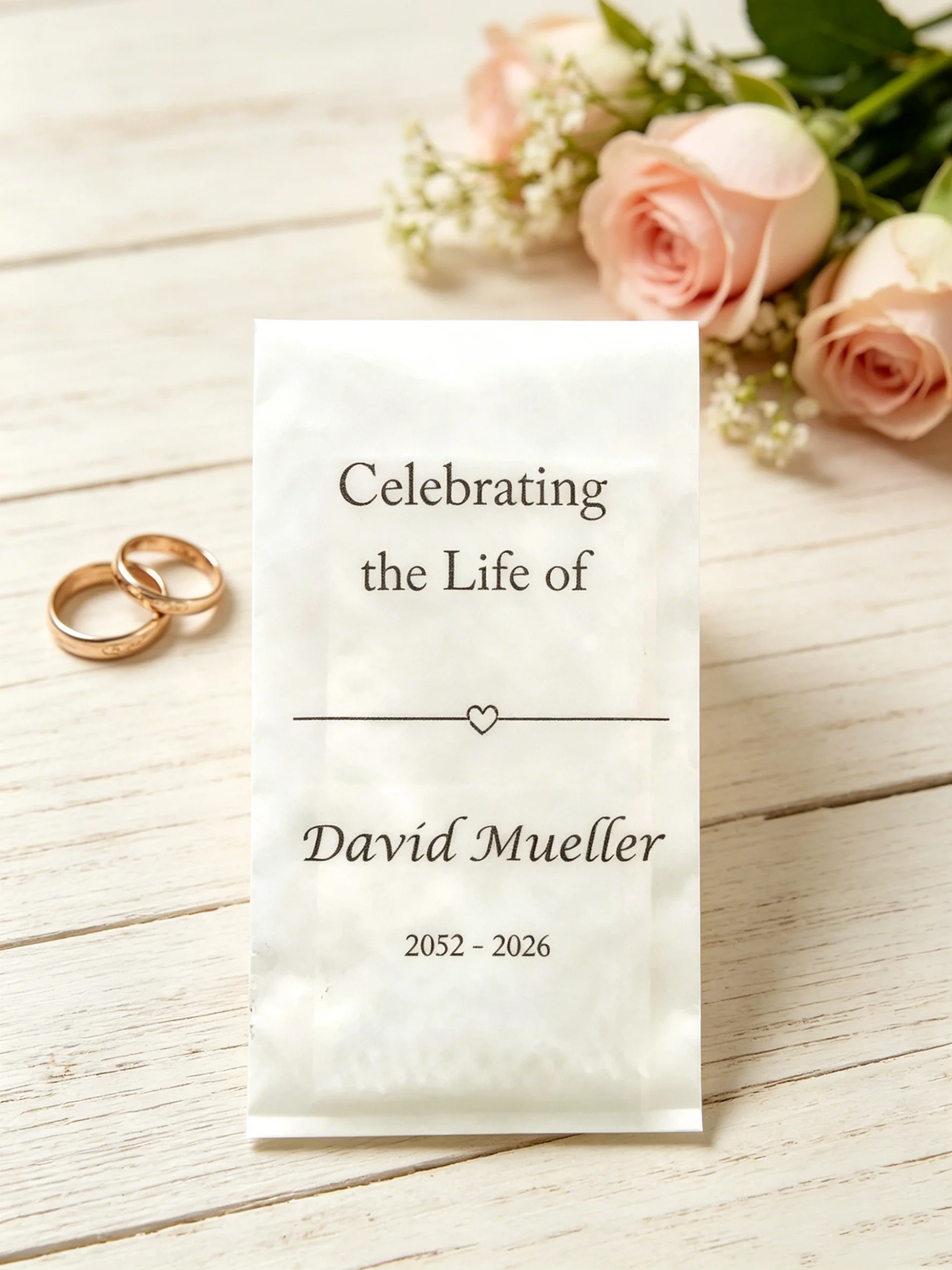 Personalized In Loving Memory Tissue Packs Funeral Memorial Guest Keepsake Celebration Of Life Favors