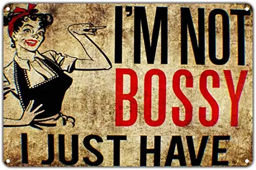 أنا لست بوسي، لدي فقط لدي ديكور جداري مضحك من القصدير من Fsdva