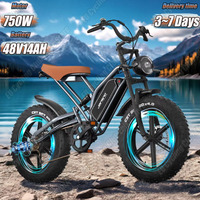 JANSNO X50 Electric Bike 750W Motor 48V14AH Battery 20*4.0Inch Fat Tire  All Terrain Adult E-Bike Mountain Road Electric Bicycle