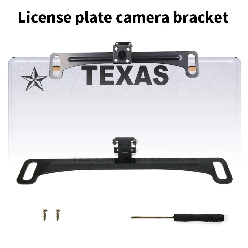 Car Rear View Camera License Plate Bracket Dash Cam Mirror Camera License Plate Frame Bracket Decor Universal Car Accessories