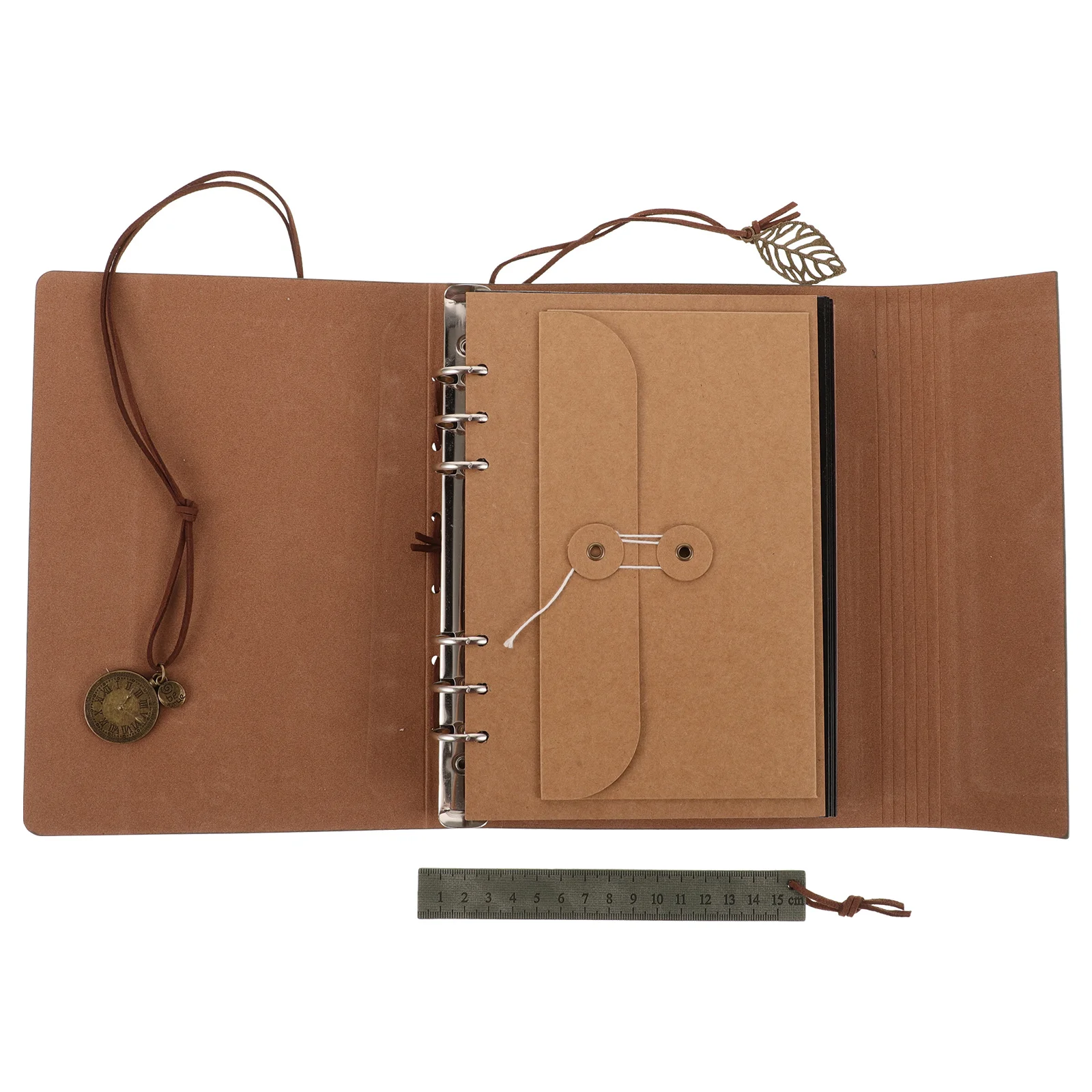 

Vintage Photo Album PU Cover Handicraft Scrapbook DIY Album Hanging Charm Family Memories Wedding Travel Decor