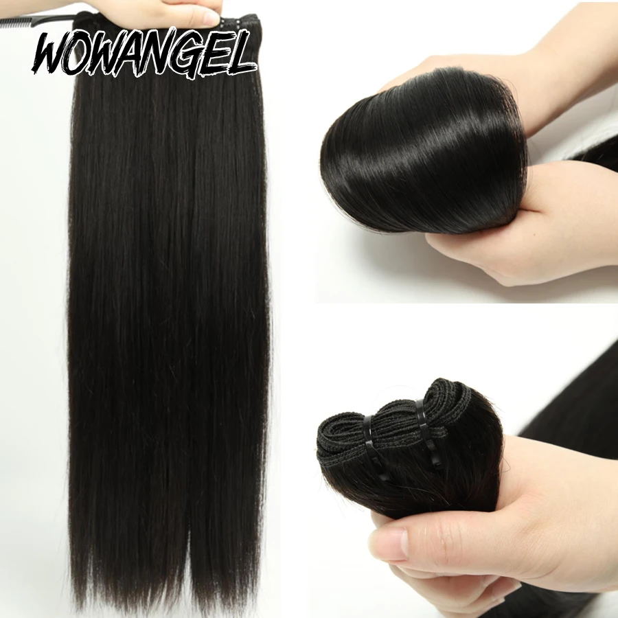 Fasci di capelli lisci ossei Fasci di capelli umani di colore naturale Estensioni dei capelli umani vergini da 12-28 pollici Fasci singoli per le donne