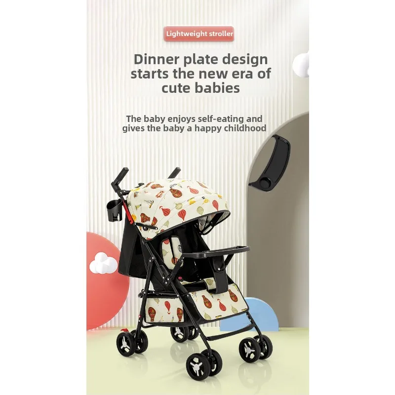 

Newborn to Toddler Stroller - Lightweight Foldable Baby Pushchair with Full Recline & Shock Absorption, Compact Umbrella Design