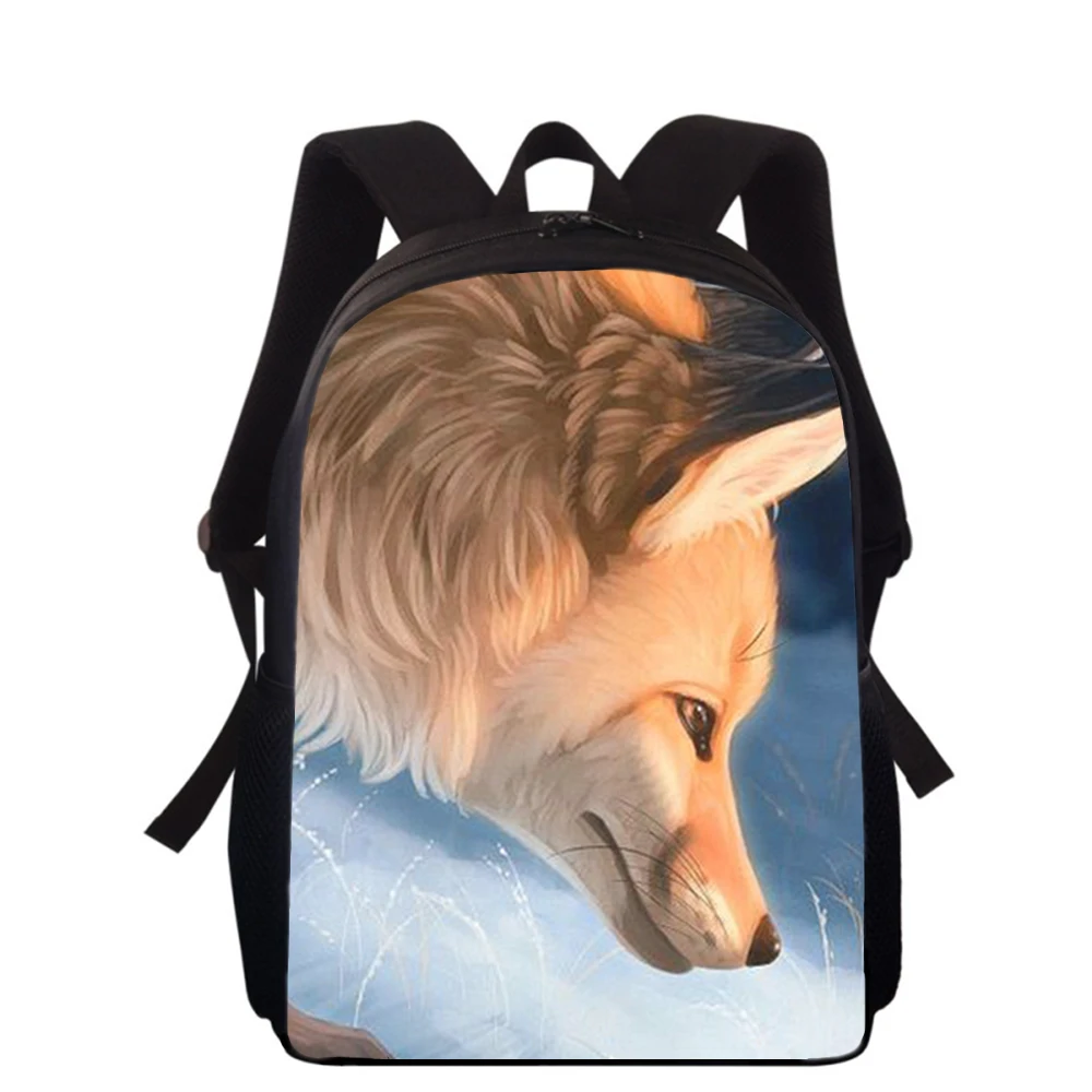 fox animal 15” 3D Print Kids Backpack Primary School Bags for Boys Girls Back Pack Students School Book Bags