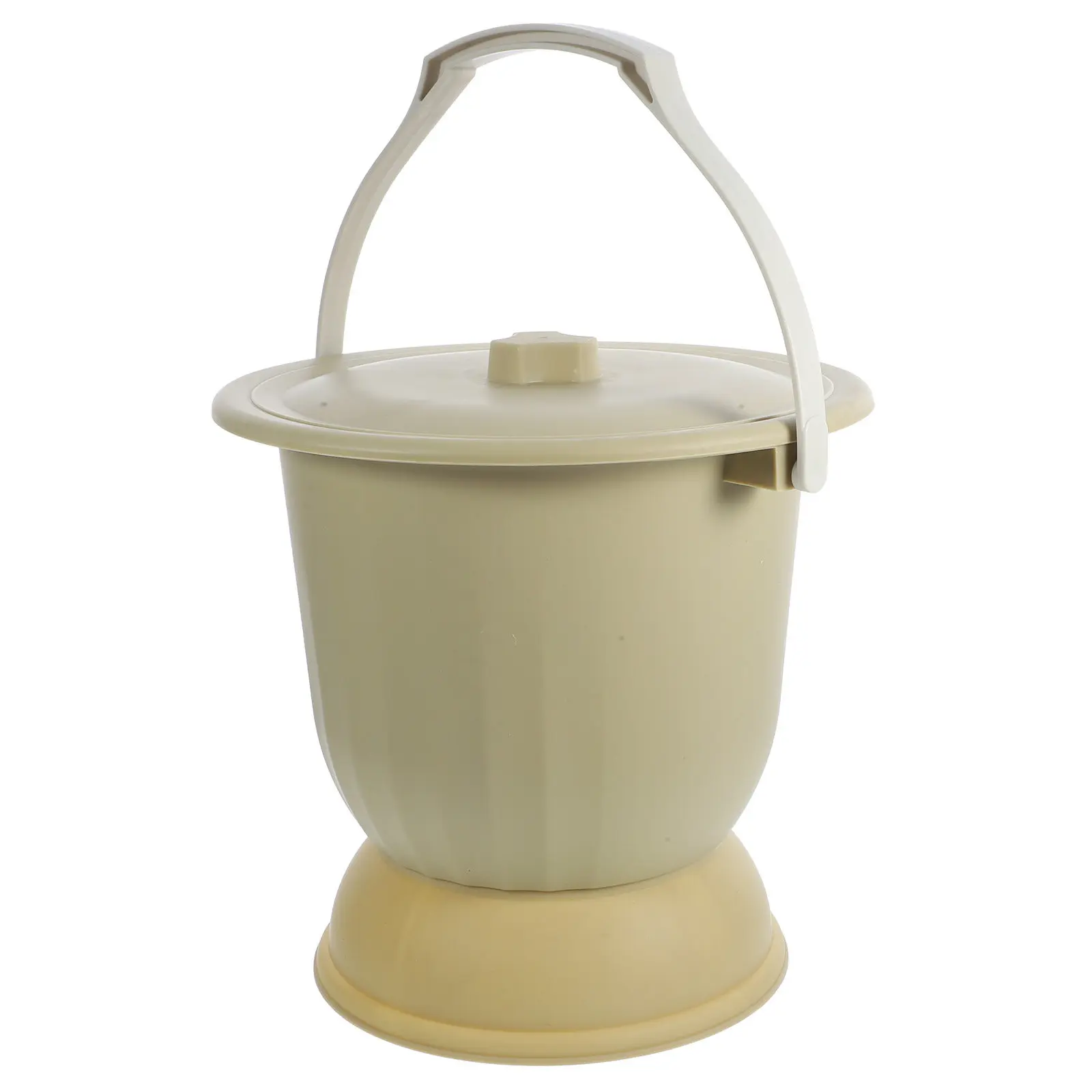 Plastic Chamber Pot with Lid Portable Toilet Urinal Night Urinal for Disabled Elderly Pregnant Women Home Travel Odor Proof