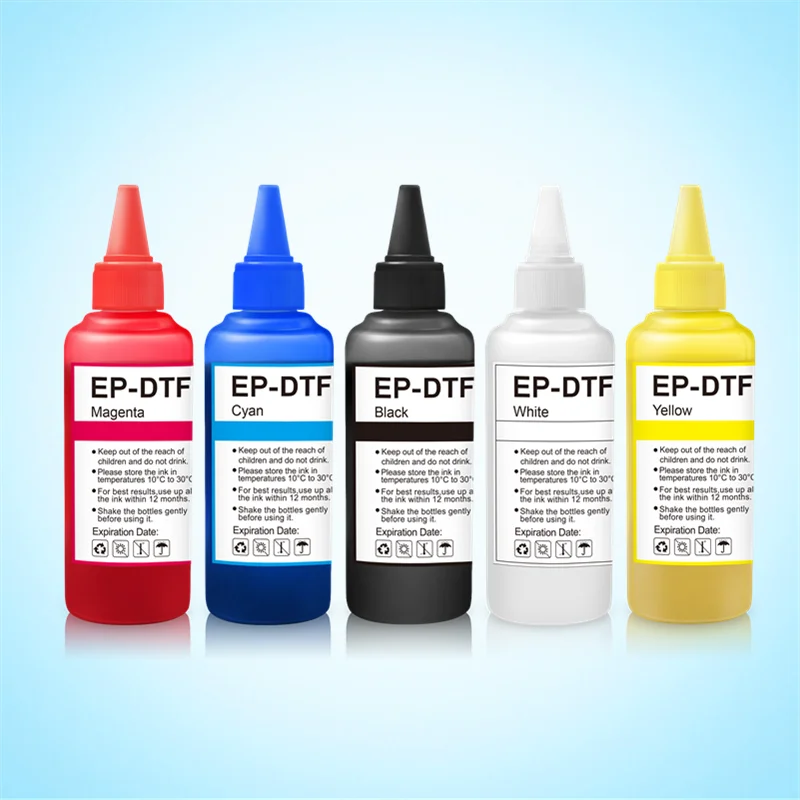 4*100ml EP-DTF ink for Epson L800 L805 DX5 DX7 XP600 I3200 I4720 I5113 for DTF transfer film DTF Film printer