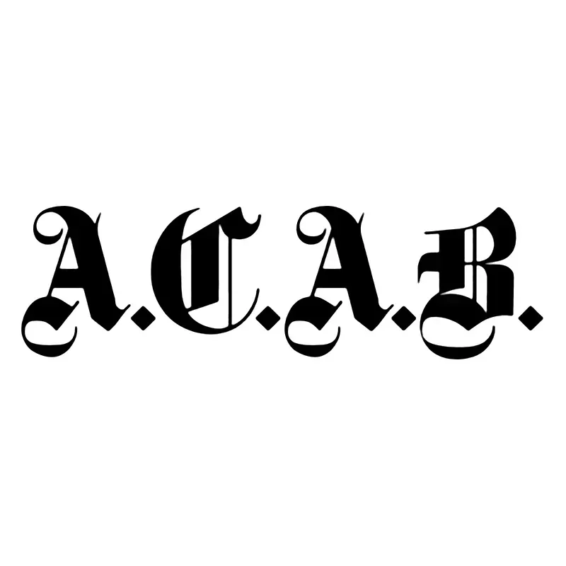 

Car Stickers Creative Acab Sticker Personalized Car Body Bumper Rear Window Waterproof Laptop Vinyl Decoration Decals