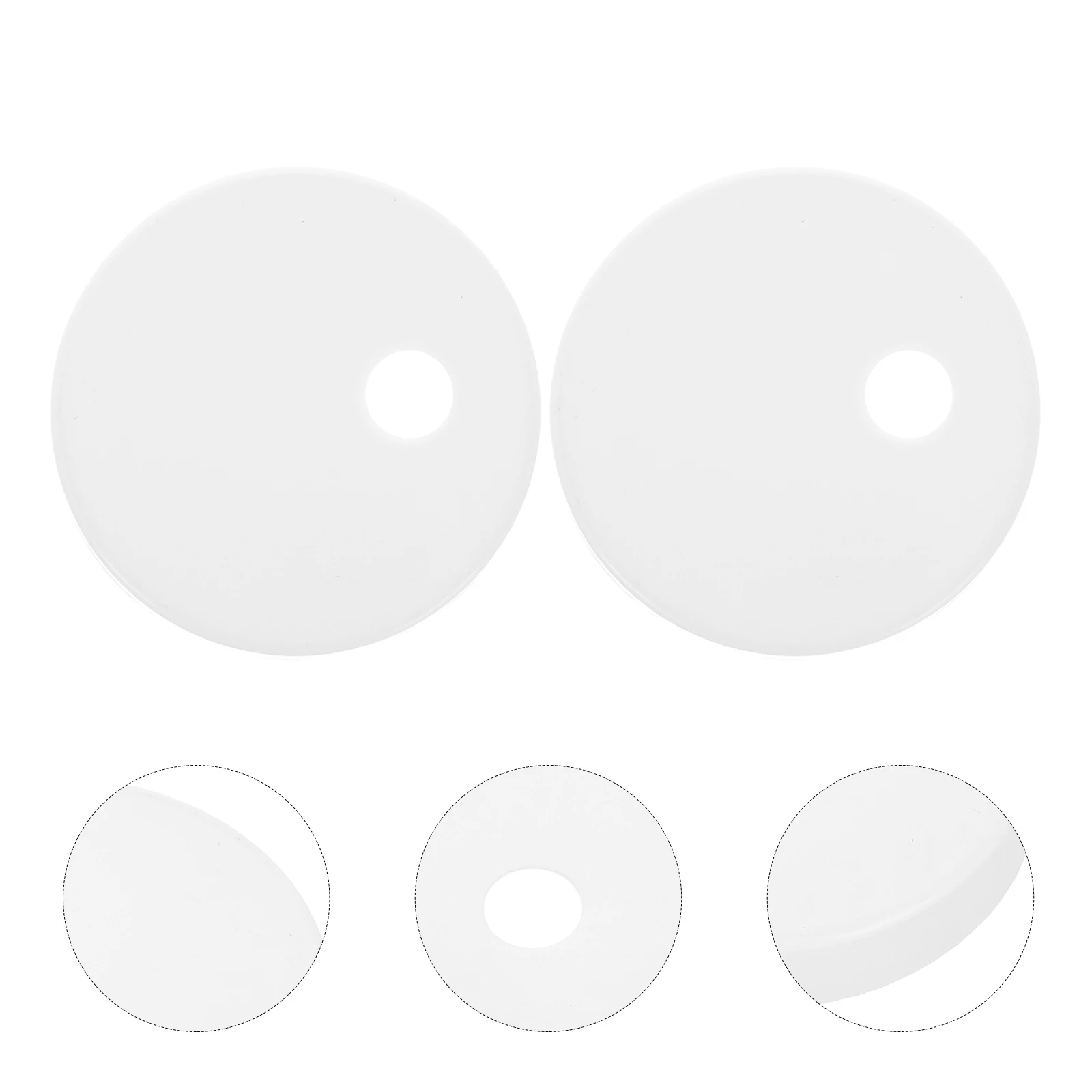 

Universal 45Mm White Plastic Round Small Durable Replacement Parts Floor Bowl Accessories Screw Decor Functional Decorative For