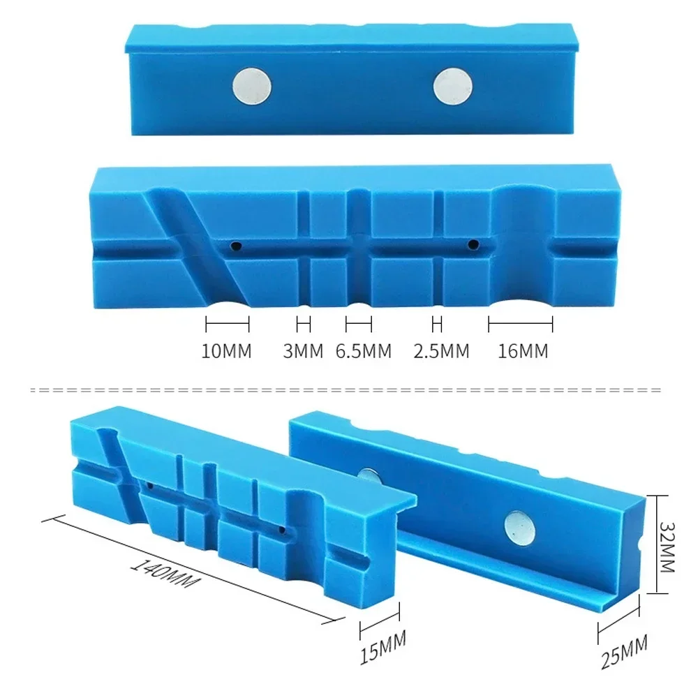 Pads Mouth Protector Protective Jaw Vise Pair Jaws Vice Magnetic Cover 5.5inch Bench Machinery Accessories Tools 1 Sleeve Pad