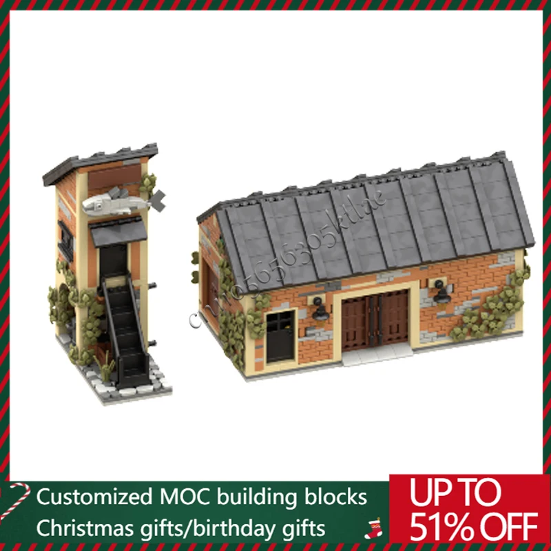 2763 PCS MOC Kreative Die Mittelalterlichen Dosen Fisch Fabrik Modulare Bausteine Modell Pädagogisches DIY Montage Spielzeug Für Jungen Geschenke