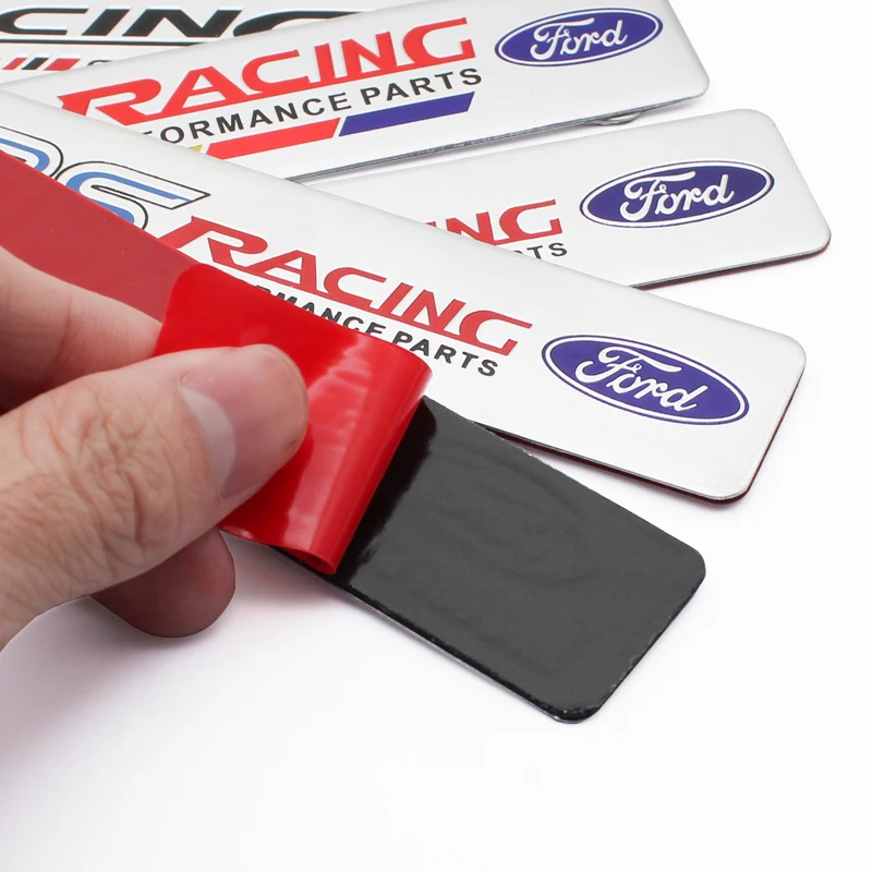 1 قطعة سيارة الألومنيوم شعار شارة الديكور التصميم ملصق لاصق لامع ورائع لفورد S ماكس الحارس التركيز فييستا مونديو كوغا موستانج مرافقة KA #4