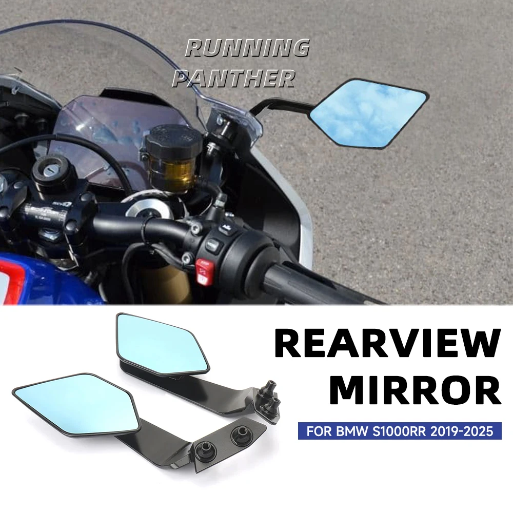 

For BMW S1000RR Motorcycle Rear view Mirror S1000 RR 2024 2019-2025 Stealth Max Mirror Adjustable Sports Wing Accessories Part