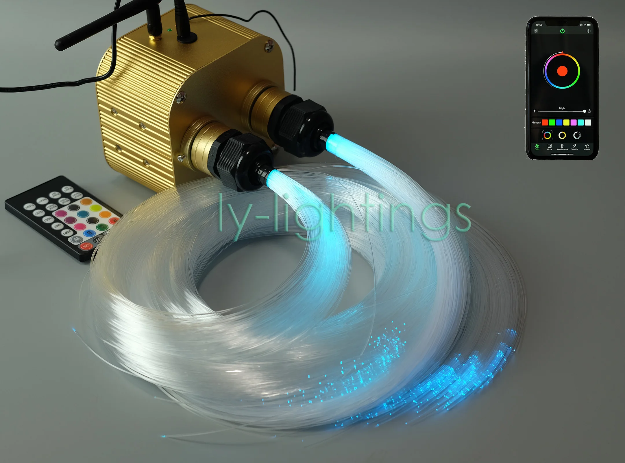 

Home DIY Twinkle Stars Fiber Optic Light Personal Customized Bedroom Ceiling Roof Garden Bar Decoration APP Control 460x