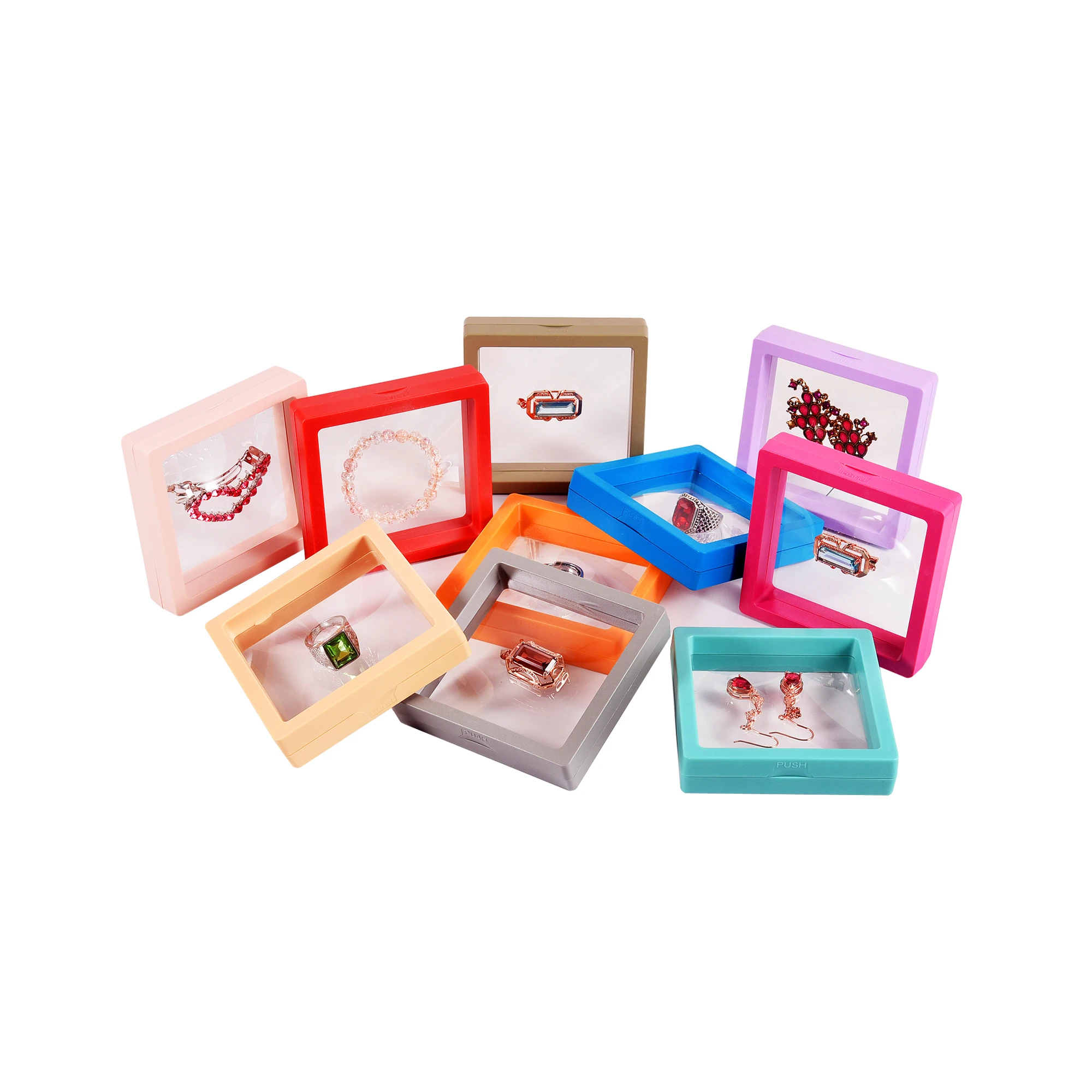 Bulk 3D Floating Frame Jewelry Storage Box Set