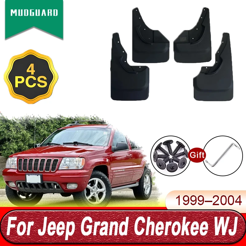 

4PCS Mud Flaps For Jeep Grand Cherokee WJ 1999–2004 2000 2001 2002 Mudflaps Splash Guards Front Rear Fender Mudguard Accessories