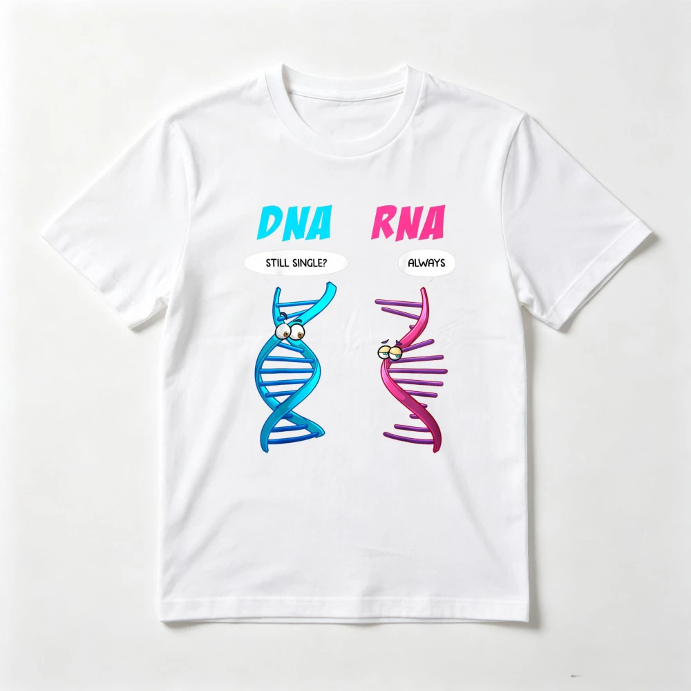 Funny DNA RNA Design Biology Genetics Biologist T-Shirt Casual Fashion Loose Harajuku Man Women Tshirt O-neck Short Sleeve Tees