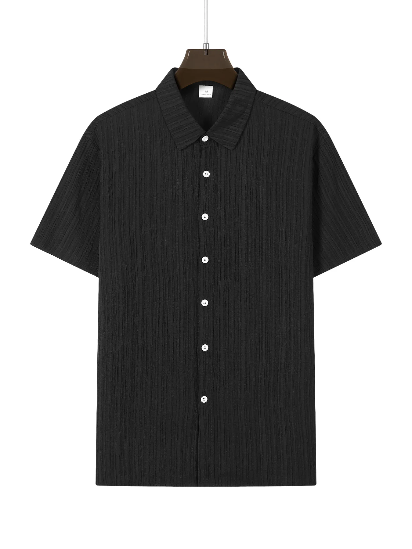 Camisa respirável de manga curta masculina, moda simples, casual, de negócios, meninos, roupa solta, novo, verão