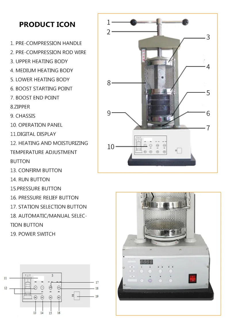 Hydraulic polymerization machine Dental press machine Forming Machine Squeezer Automatic tooth box pressure device