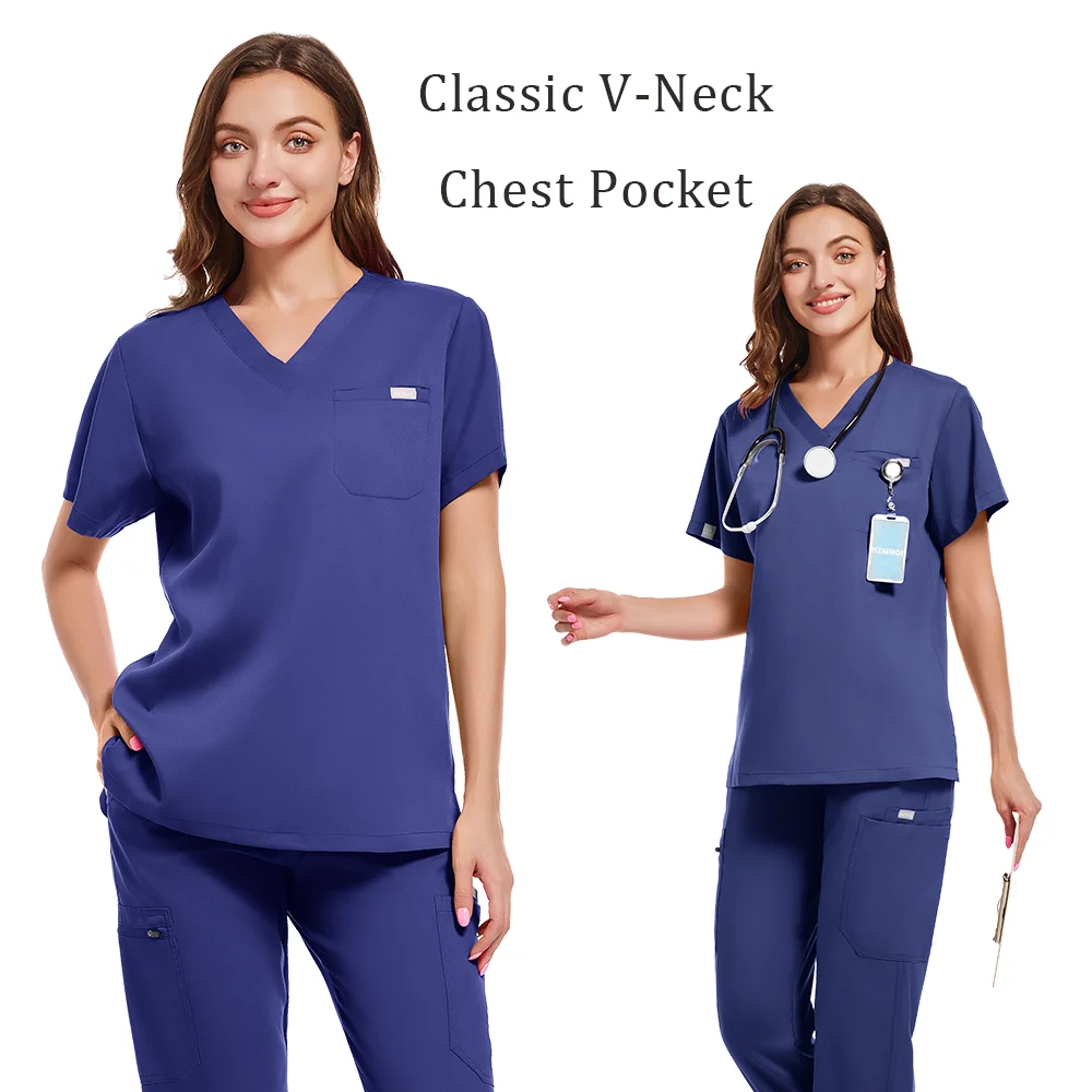 Scrubs Medical Uniforms Woman Conjuntos De Pantalones Mujer Uniforme Sanitario Mujer Doctor Nurse Conjunto Costume Traje Clinico