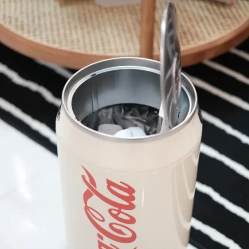 New Cola Trash Can Waste Bins Automatic Smart Trash Can Living Room Garbage Collector Toilet Bathroom Household C