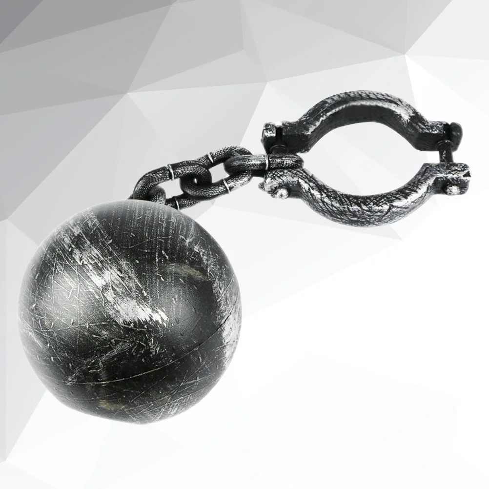 

Plastic Halloween Props Shackles Ball Durable Realistic Role Play Party Cosplay Acting Prop Prop