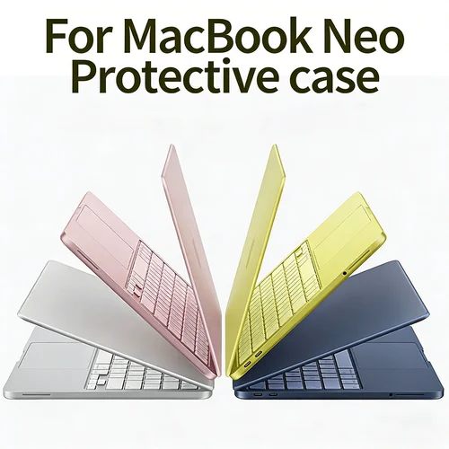 Imagen 1 del producto Funda rígida para portátil MacBook Neo 2026 de 13 pulgadas A3404, carcasa protectora mate antiarañazos, cubierta de color antiarañazos A18