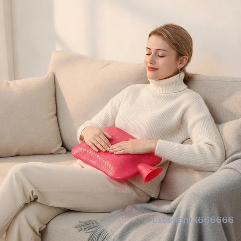 3000ml Large Hot Water Bottle BPA Free Non Toxic Injection Type Heating Bag for Bed Foot Warmer Cold Season Home Use