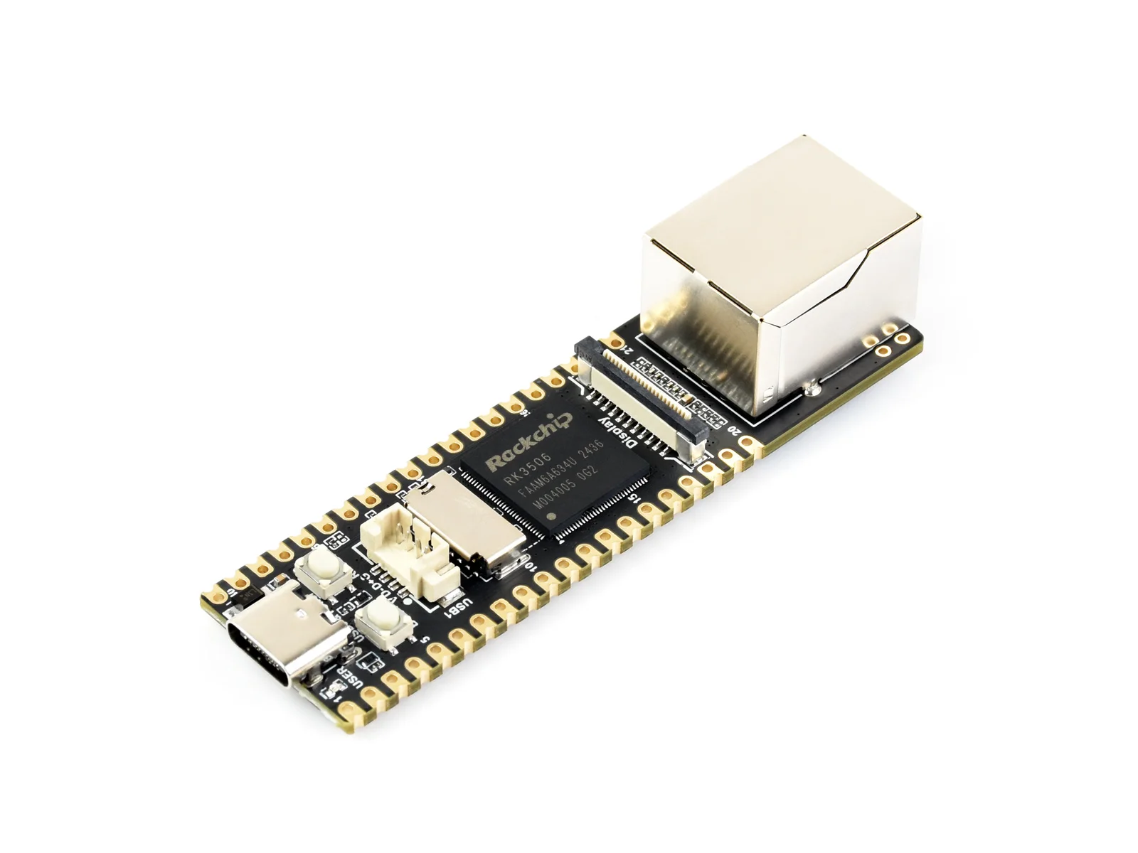 Luckfox Lyra Plus, чип RK3506G2, память 128 МБ, 256 МБ SPI NAND FLASH, встроенные трехъядерный процессор ARM Cortex-A7/ARM Cortex-M0