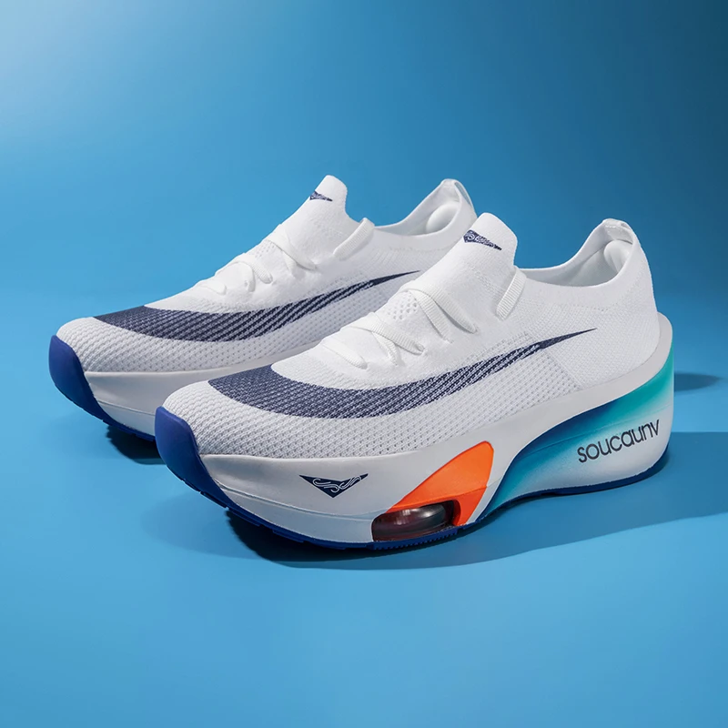 Men's Road Running Shoes, Lightweight Carbon Running Shoes, Mesh Breathable Shock-Absorbing Rebound Anti-Slip Wear-Resistant Sports Shoes, Lightweight Wear-Resistant Marathon Training Shoes
