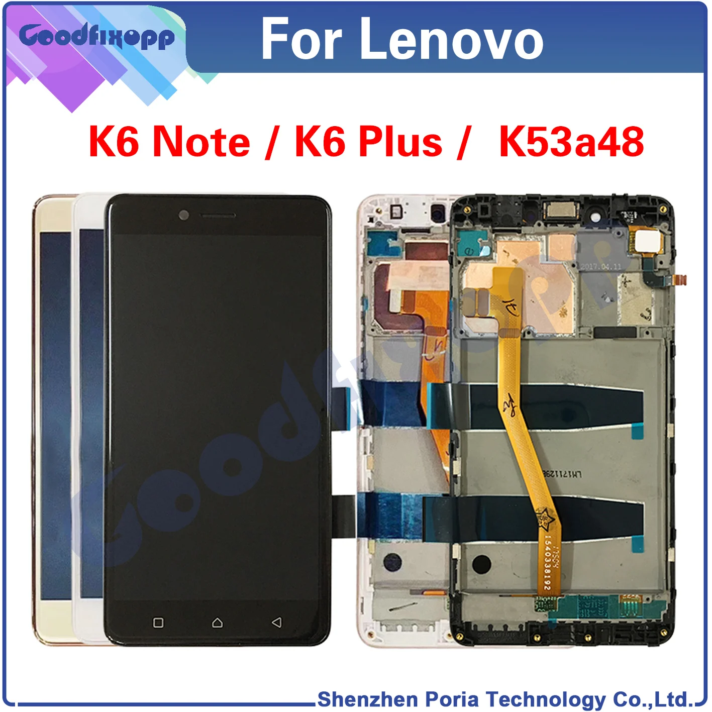 

Экран для Lenovo K6 Note K53a48 K6 Plus ЖК-дисплей сенсорный экран дигитайзер в сборе для Lenovo K6Note K6Plus Замена